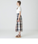 【一部店舗限定】クレストブリッジチェックロングフレアスカート