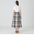 【一部店舗限定】クレストブリッジチェックロングフレアスカート