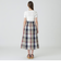 【一部店舗限定】クレストブリッジチェックロングフレアスカート