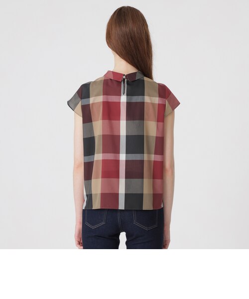 一部店舗限定】クレストブリッジチェックソフティーボイルブラウス 