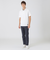 ダブルフェイスクレストブリッジチェックデニムパンツ