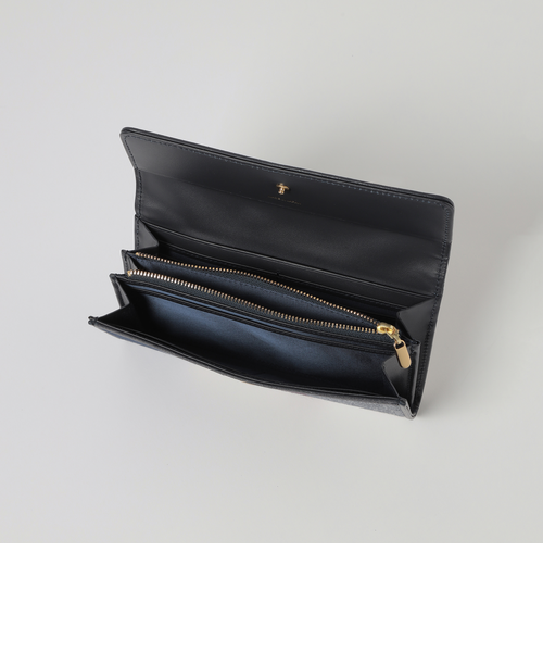 クレストブリッジチェックキャンバス長財布｜ブルーレーベルブラック