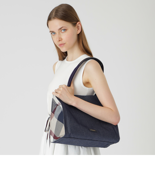 BLUE LABEL スクエアトート ブラック スクエアミニトート｜ブルーレーベルブラックレーベルクレストブリッジ