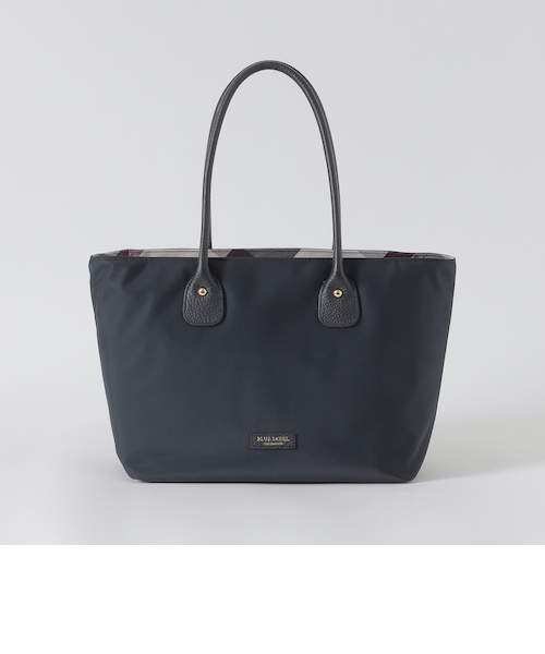 ⭐美品⭐ ブラックレーベルクレストブリッジ チェック ナイロン トートバッグ パーシャルクレストブリッジチェックナイロントート｜ブルー