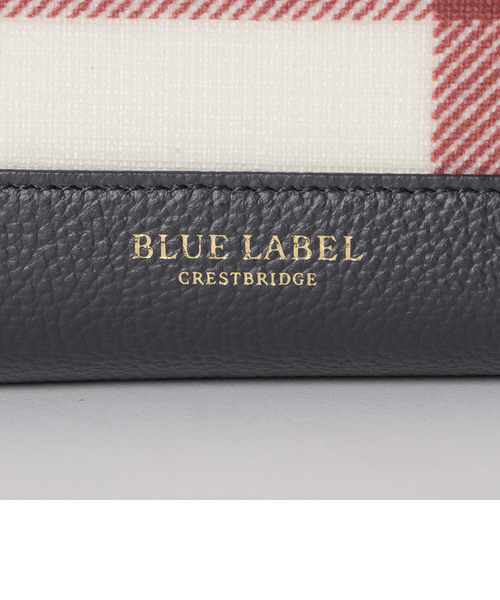 クレストブリッジチェックPVC二つ折り財布｜ブルーレーベル
