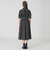 デニムライクパーシャルチェックドレス
