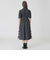 デニムライクパーシャルチェックドレス