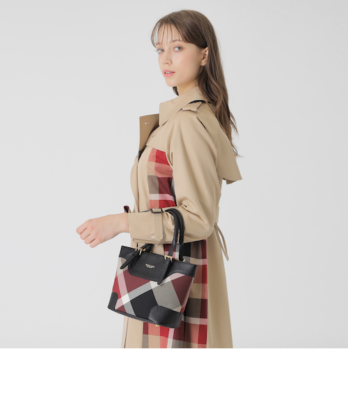 ★新品★訳あり★クレストブリッジ★チェックループヤーンツイード★ミニトート★ クレストブリッジチェックキャンバススクエアミニトート