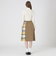 ウールライクツイルパーシャルチェックスカート
