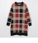 クレストブリッジチェックウーリージャカードドレス