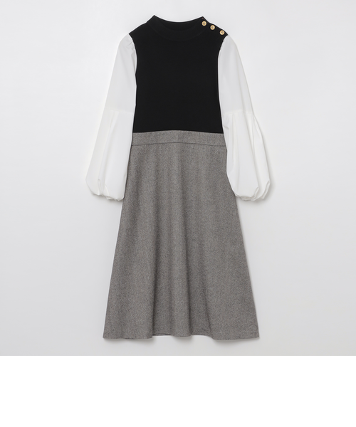 ツイードニットドッキングドレス｜ブルーレーベルブラック