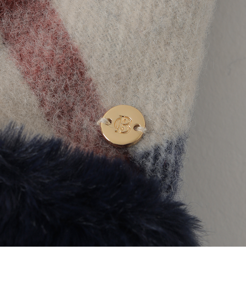 BLUE LABEL チェック柄ファー付きグローブ BLUE LABEL チェック柄ファー付きグローブ 手袋 - メルカリ