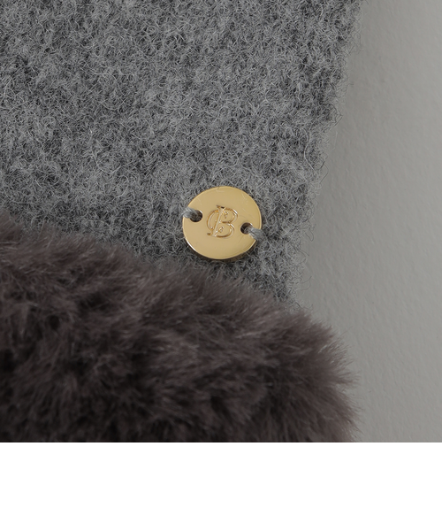 ブルーレーベルクレストブリッジ フィンガーレス グローブ 黒×グレー フィンガーレスファーグローブ|ブルーレーベルブラックレーベル