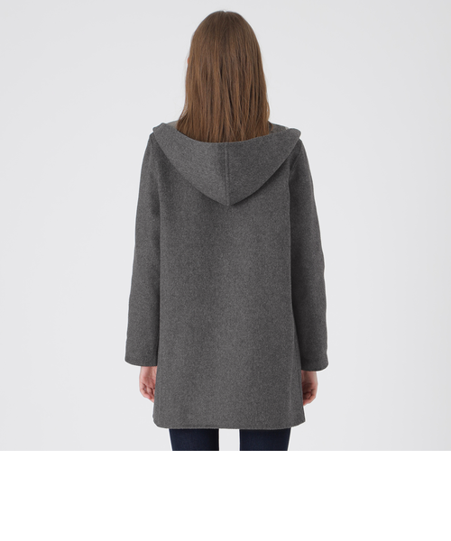 クレストブリッジチェックリバーポリウールコーディガン｜ブルー