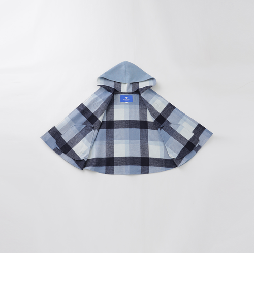 ブルーレーベルクレストブリッジ 両面 リバーシブル ケープコート メガチェック ブルーレーベル・クレストブリッジ BLUE LABEL CRESTBRIDGE 【取扱店舗