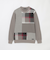パッチワーククレストブリッジチェックニット