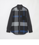 パネルチェックニットドッキングシャツ