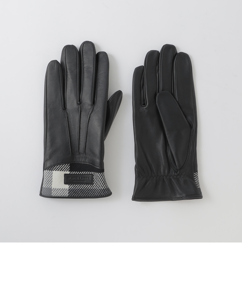 パーシャルクレストブリッジチェックグローブ｜ブルーレーベルブラック