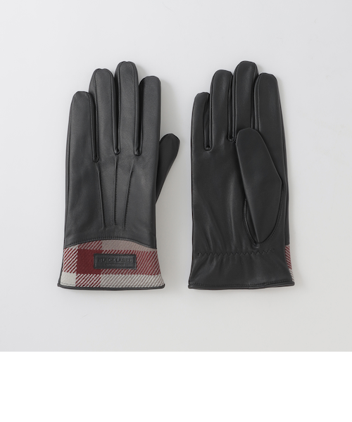 パーシャルクレストブリッジチェックグローブ｜ブルーレーベルブラック