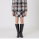 【取扱店舗限定】クレストブリッジチェックロービングツイードミニスカート