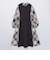 【WEB限定】ウールミックスストレッチポンチパーシャルチェックドレス