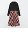 【取扱店舗限定】クレストブリッジチェックサキソニーニットドッキングドレス