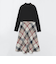 【取扱店舗限定】クレストブリッジチェックサキソニーニットドッキングドレス