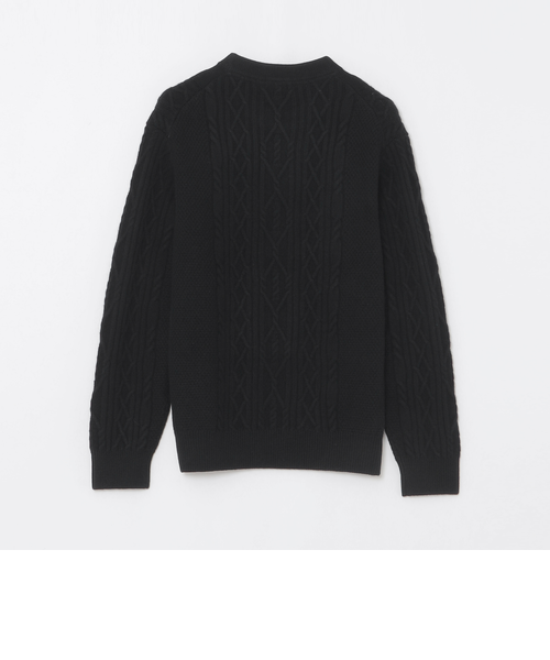 カシミヤミックスアランニット｜ブルーレーベルブラックレーベル