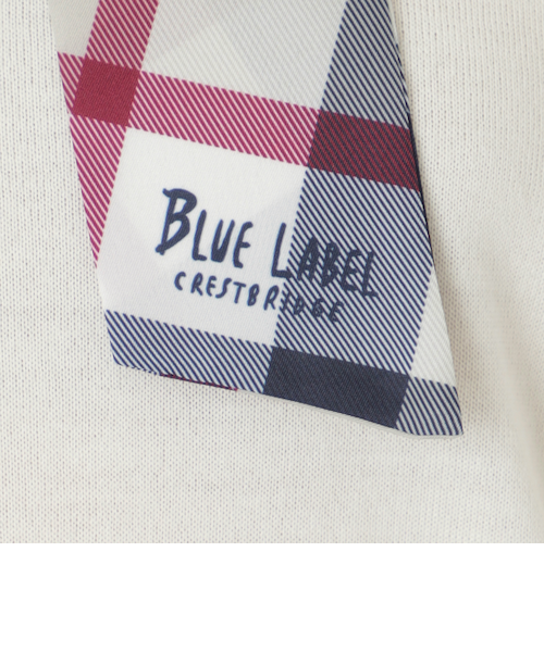 ウールアクリルブレンドスカーフニット｜ブルーレーベルブラック