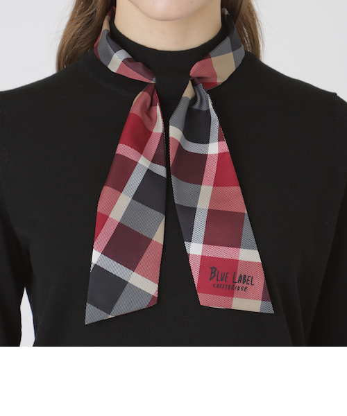 ウールアクリルブレンドスカーフニット｜ブルーレーベルブラック