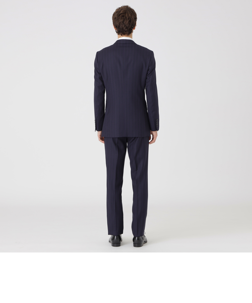 ネイビーオルタネートストライプスリーピーススーツ｜ブルーレーベル