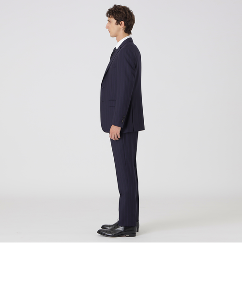 美品　ブラックレーベルクレストブリッジ　スーツ　42L ネイビー系　スリーピース ブラックレーベルクレストブリッジ BLACK LABEL CRESTBRIDGE MIYUKI