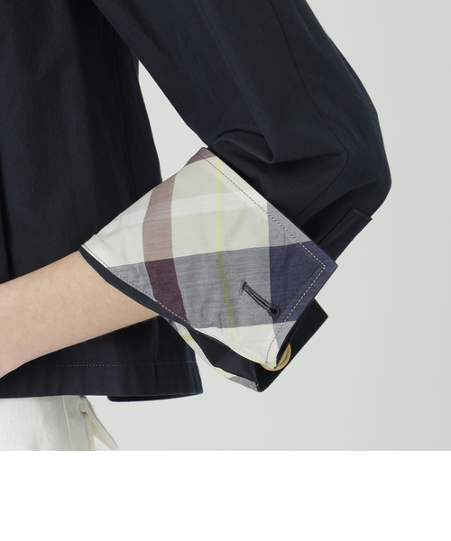 一部店舗限定】エンザイムシャンブレーショートコート｜ブルーレーベル