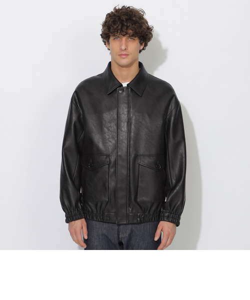 WEB限定】シンセティックレザーフライトジャケット｜ブルーレーベル