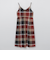 クレストブリッジチェックライトクロッシングツイルキャミソールドレス