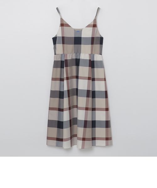 クレストブリッジチェックライトクロッシングツイルキャミソールドレス