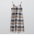 クレストブリッジチェックライトクロッシングツイルキャミソールドレス
