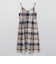 クレストブリッジチェックライトクロッシングツイルキャミソールドレス