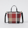 クレストブリッジチェックキャンバススクエアミニトート