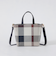 クレストブリッジチェックキャンバススクエアミニトート