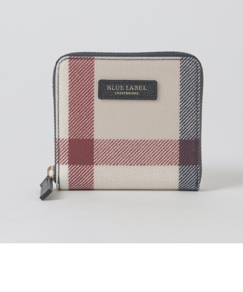 ブルーレーベルクレストブリッジ 新品レッド クレストブリッジチェックPVC長財布 クレストブリッジチェックPVC長財布 | BLUE LABEL CRESTBRIDGE