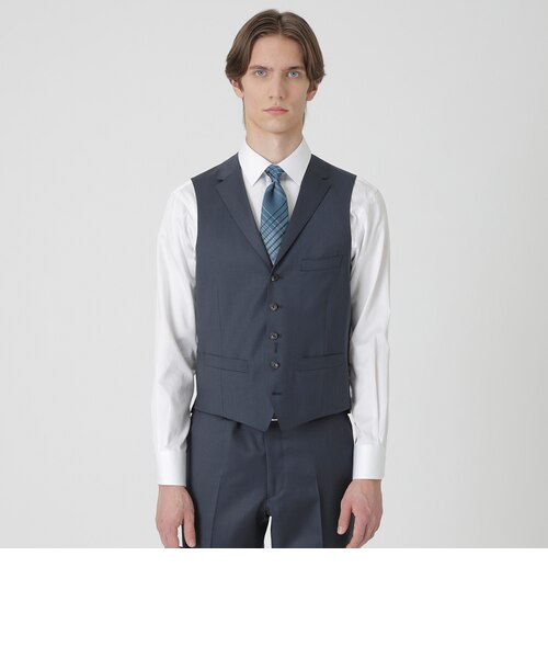 一部店舗限定】Zegna TRAVELLER ネイビーピンヘッドスリーピーススーツ