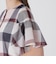 クレストブリッジチェックシアーボイルフリルスリーブブラウス
