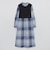 【WEB限定】クレストブリッジチェックニットコンビドレス