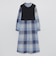 【WEB限定】クレストブリッジチェックニットコンビドレス