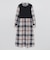 【WEB限定】クレストブリッジチェックニットコンビドレス