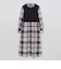 【WEB限定】クレストブリッジチェックニットコンビドレス