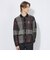 【WEB限定】クレストブリッジチェックメッシュニットカーディガン