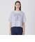 プレーティングシルケットスムースグラフィックロゴTシャツ