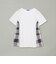 【接触冷感】シルケットスムースサイドチェックTシャツ